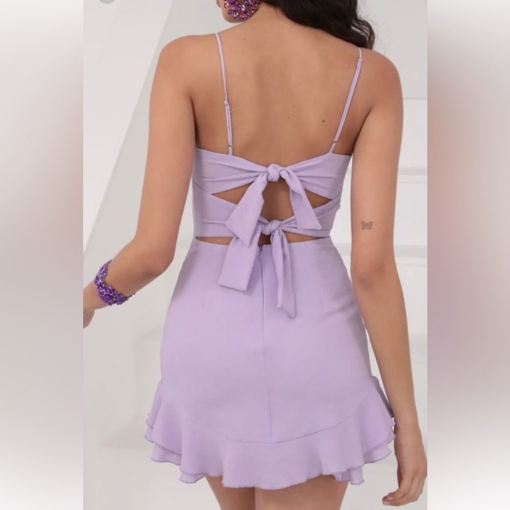 Lucy in the Sky Lilac Mini Dress - Picture 2 of 5